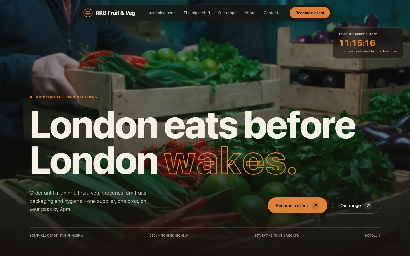 RKB Fruit & Veg - B2B Food Wholesale website by TitanStudio